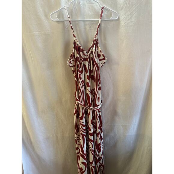 Harlow & Rose Red & White Abstract Romper – L - Picture 2 of 7